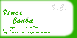 vince csuba business card